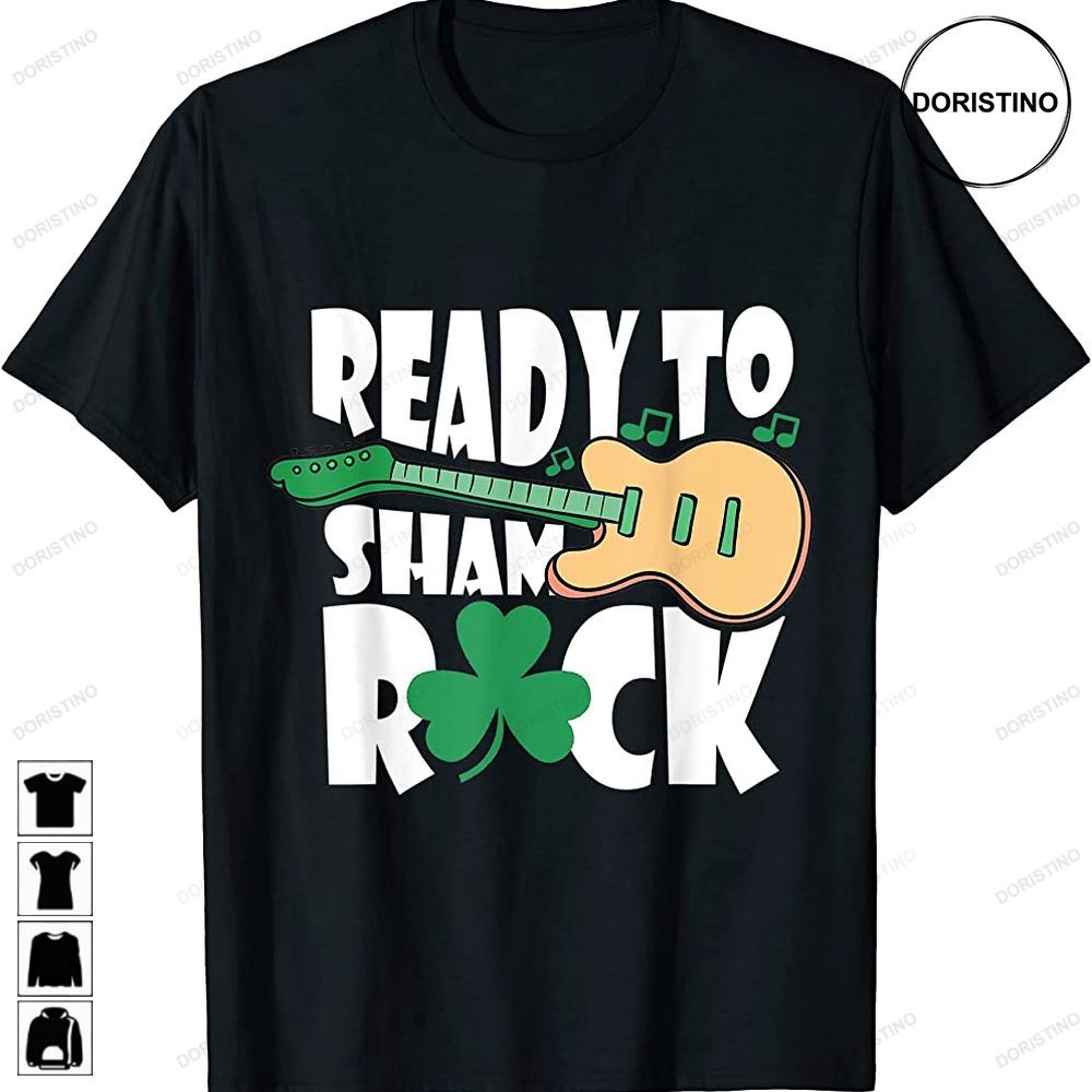 Guitar Ready To Shamrock St Patricks Day Lucky Clover Kids Limited Edition T-shirts