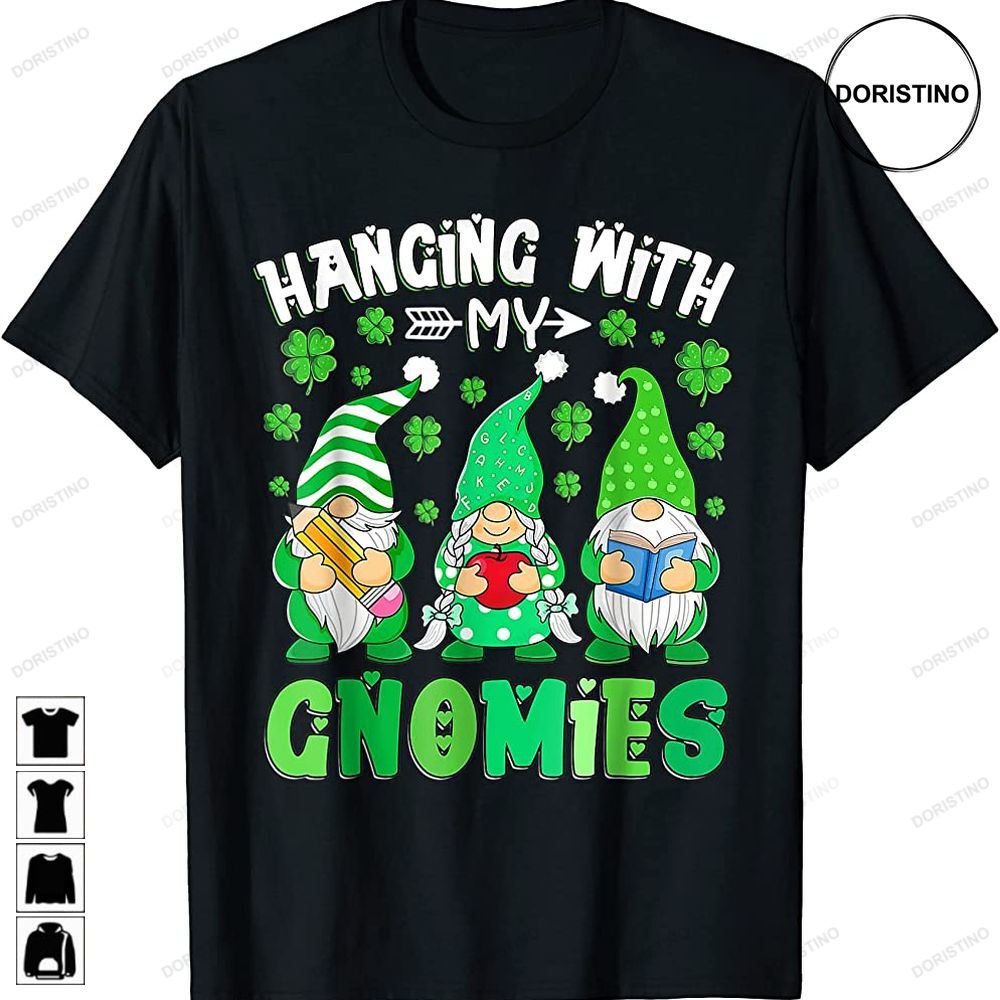 Hanging With My Gnomies Teacher Gnomes St Patricks Day Boys Limited Edition T-shirts