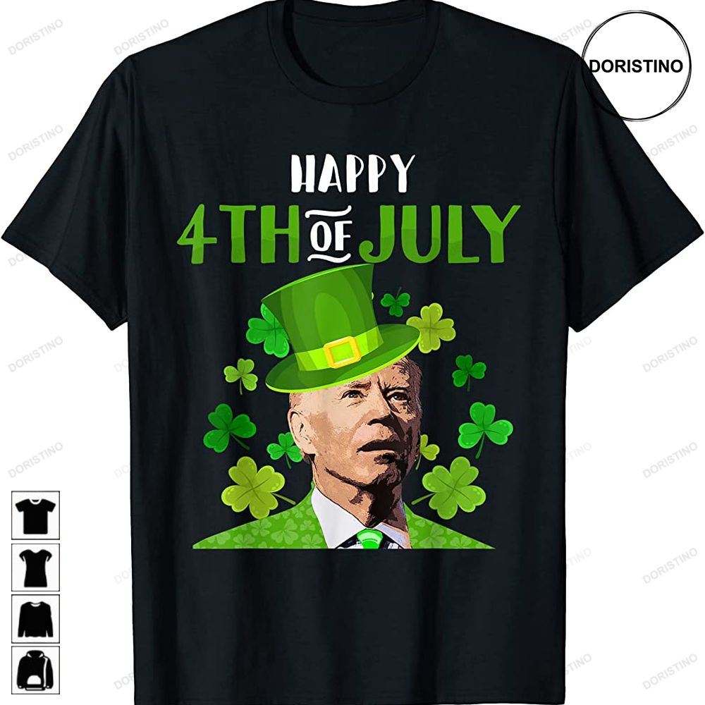 Happy 4th Of July St Patricks Day Leprechaun Joe Biden Awesome Shirts
