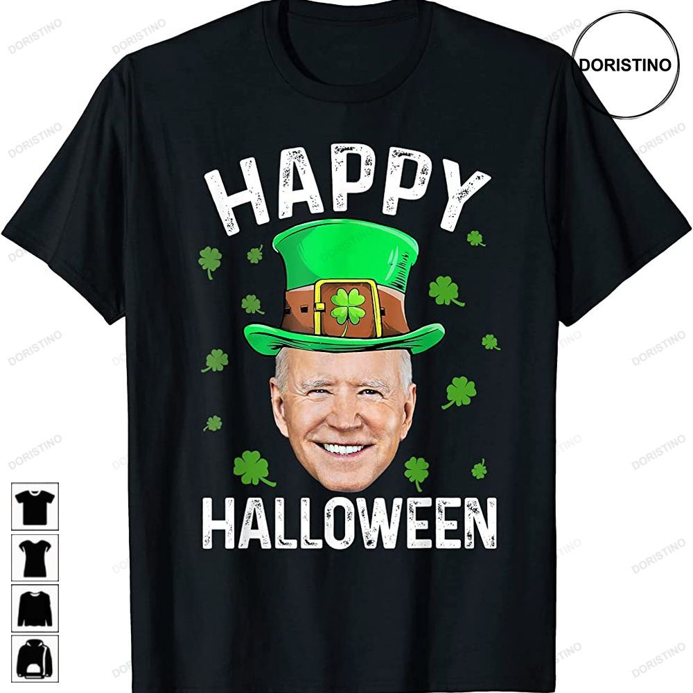 Happy Halloween Joe Biden Lucky Shamrock St Patricks Day Trending Style