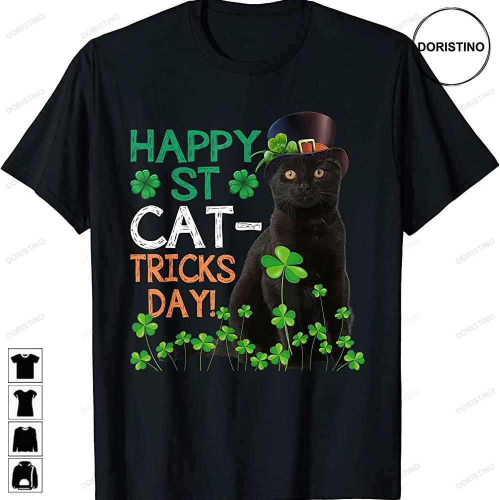 Happy St Cat Tricks Day Cat Leprechaun Hat St Patricks Day Trending Style