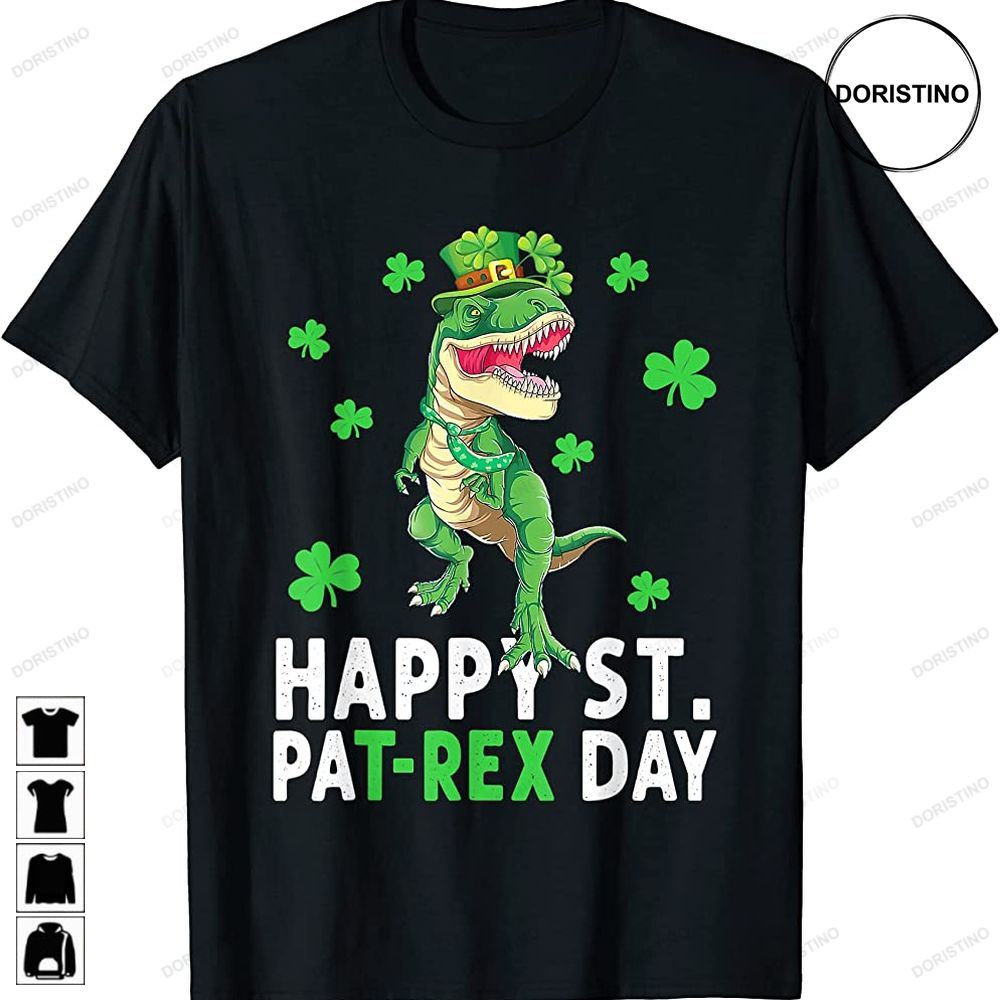 Happy St Pat T Rex Saint Patricks Day Dinosaur Boys Kids Limited Edition T-shirts