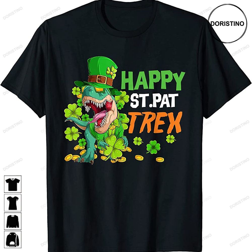 Happy St Pat T-rex Saint Patricks Day Dinosaur Toddler Boys Limited Edition T-shirts