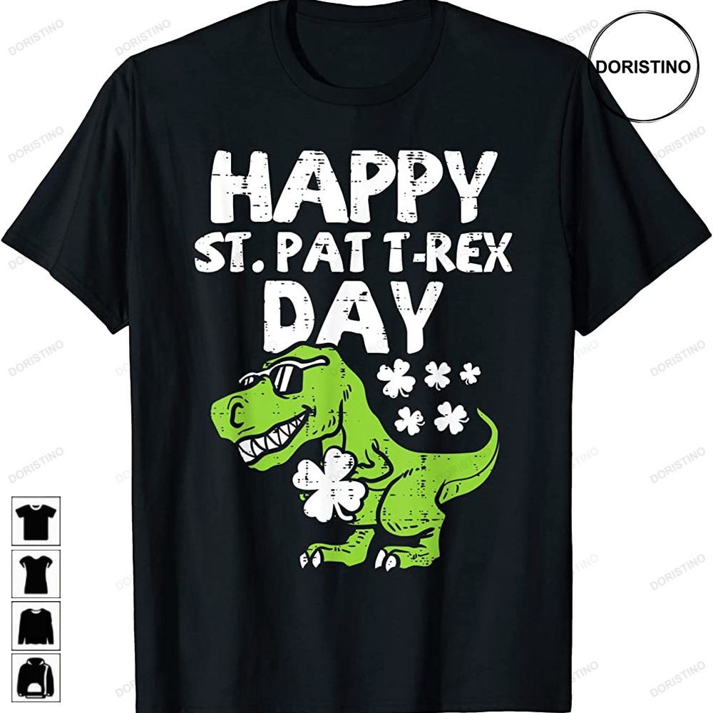 Happy St Pat Trex Day Dino St Patricks Day Toddler Boys Awesome Shirts