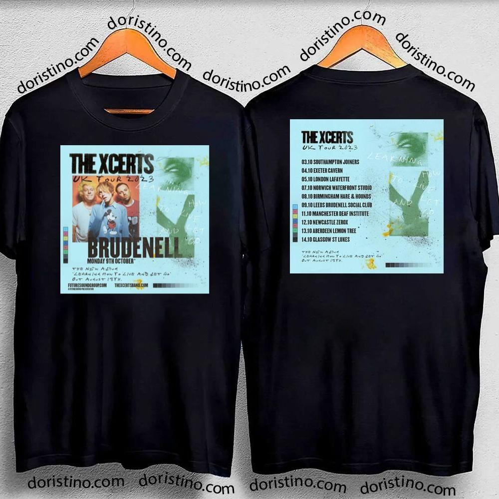 The Xcerts Uk Tour 2023 Learning How To Live And Let Go Double Sides Tshirt