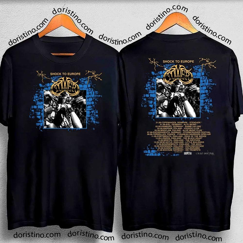 Tower Shock To Europe 2023 Tour Double Sides Tshirt