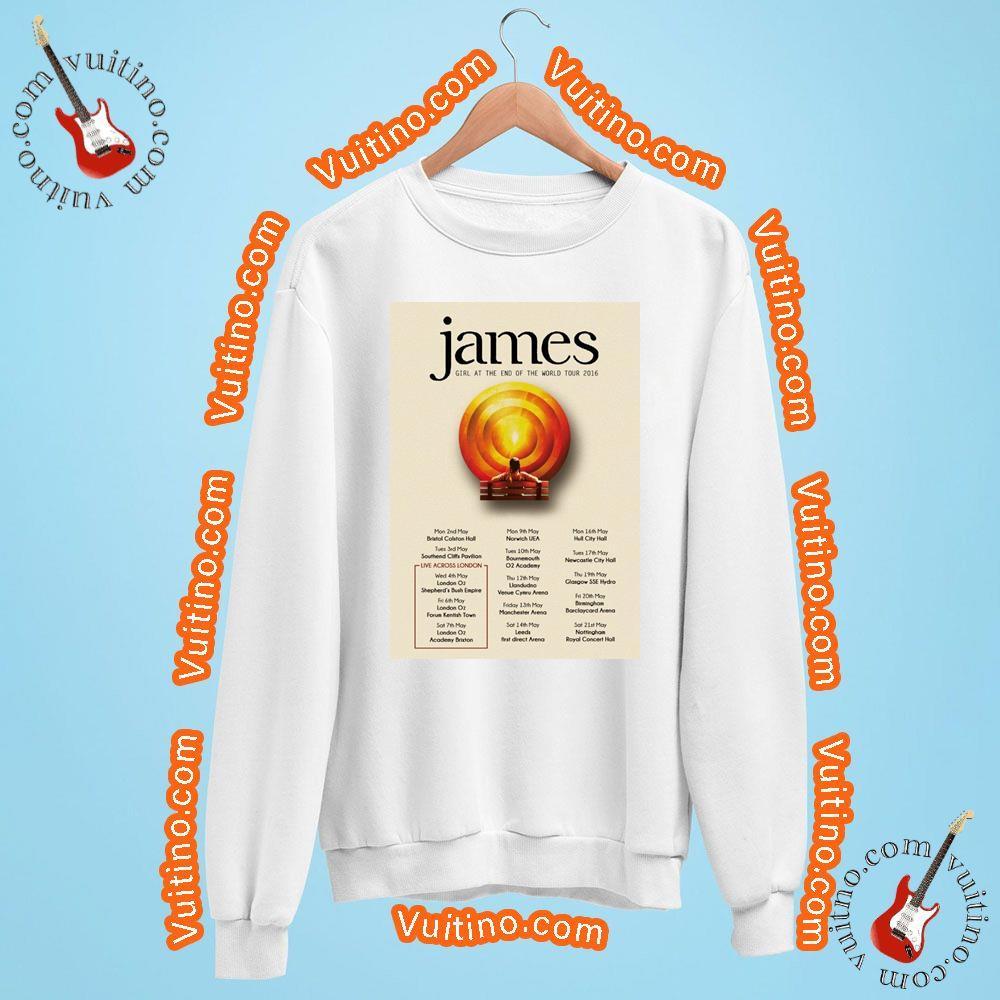 James Girl At The End Of The World Tour 2016 Apparel