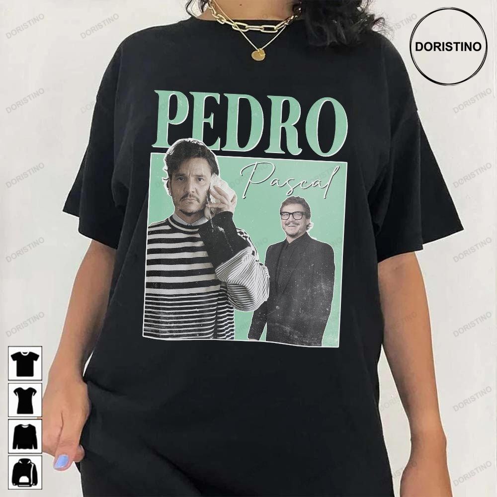 Pedro Pascal Retro Tee And Man Unisex Vintage 90s Limited Edition T-shirts
