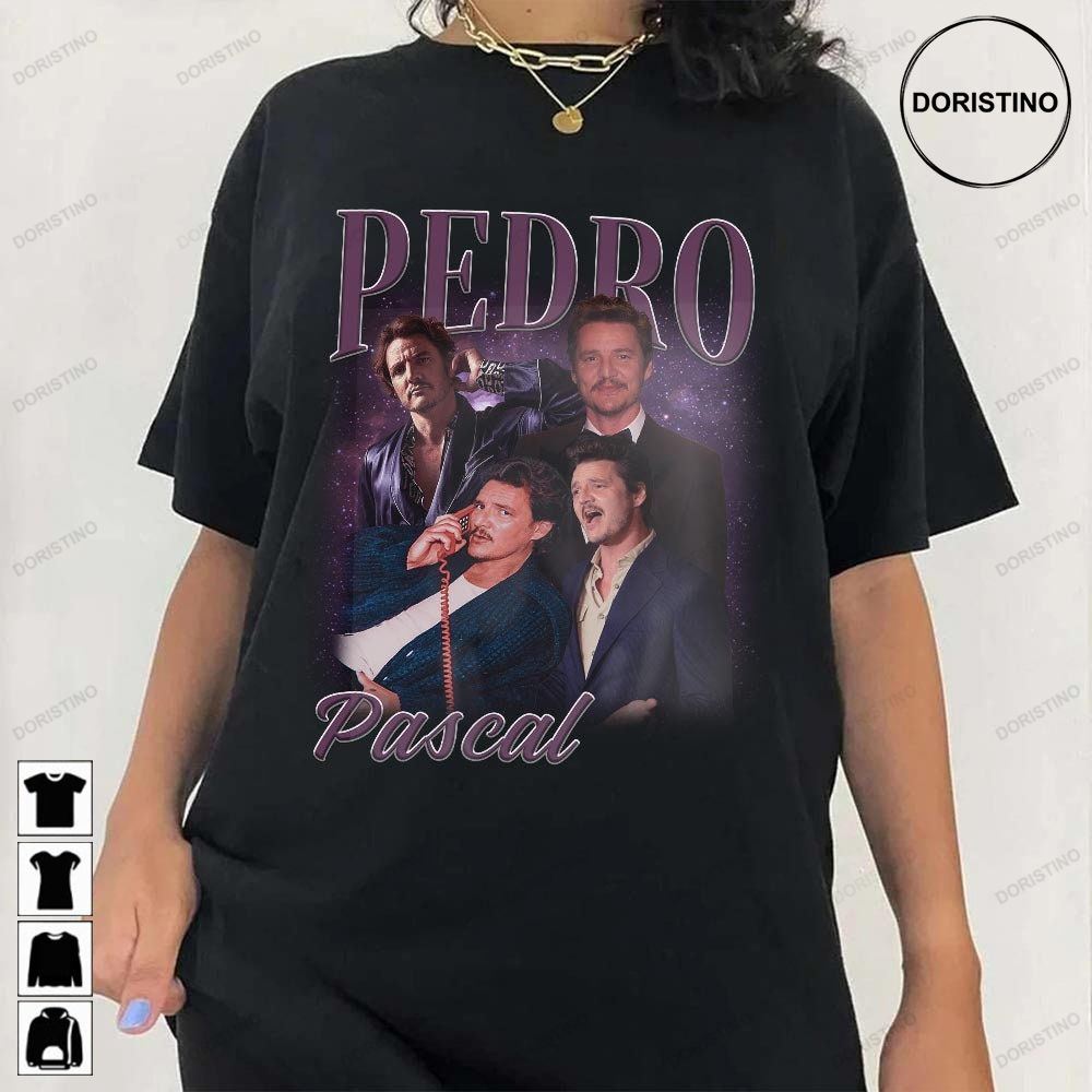 Pedro Pascal Vintage Tribute Celebrity And Man Unisex Vintage 90s Trending Style