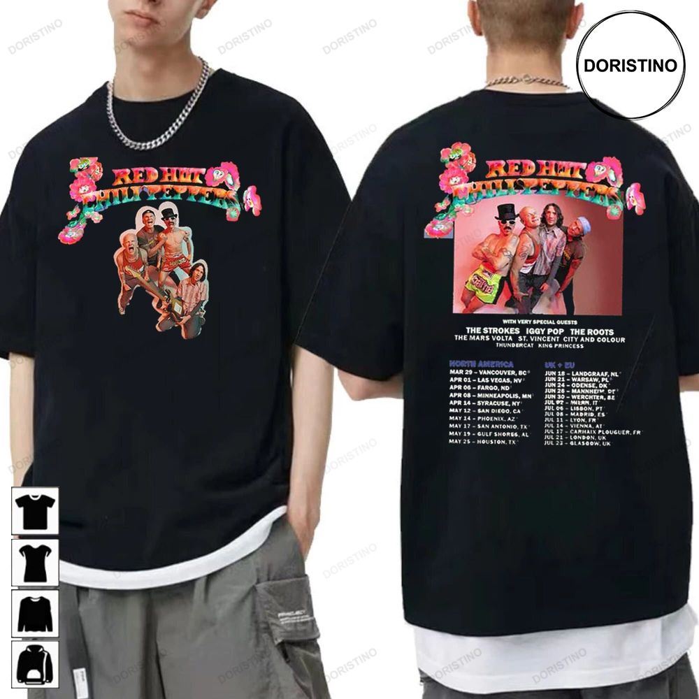 Red Hot Chili Peppers レッチリ 2023ツアーTシャツ - ミュージシャン