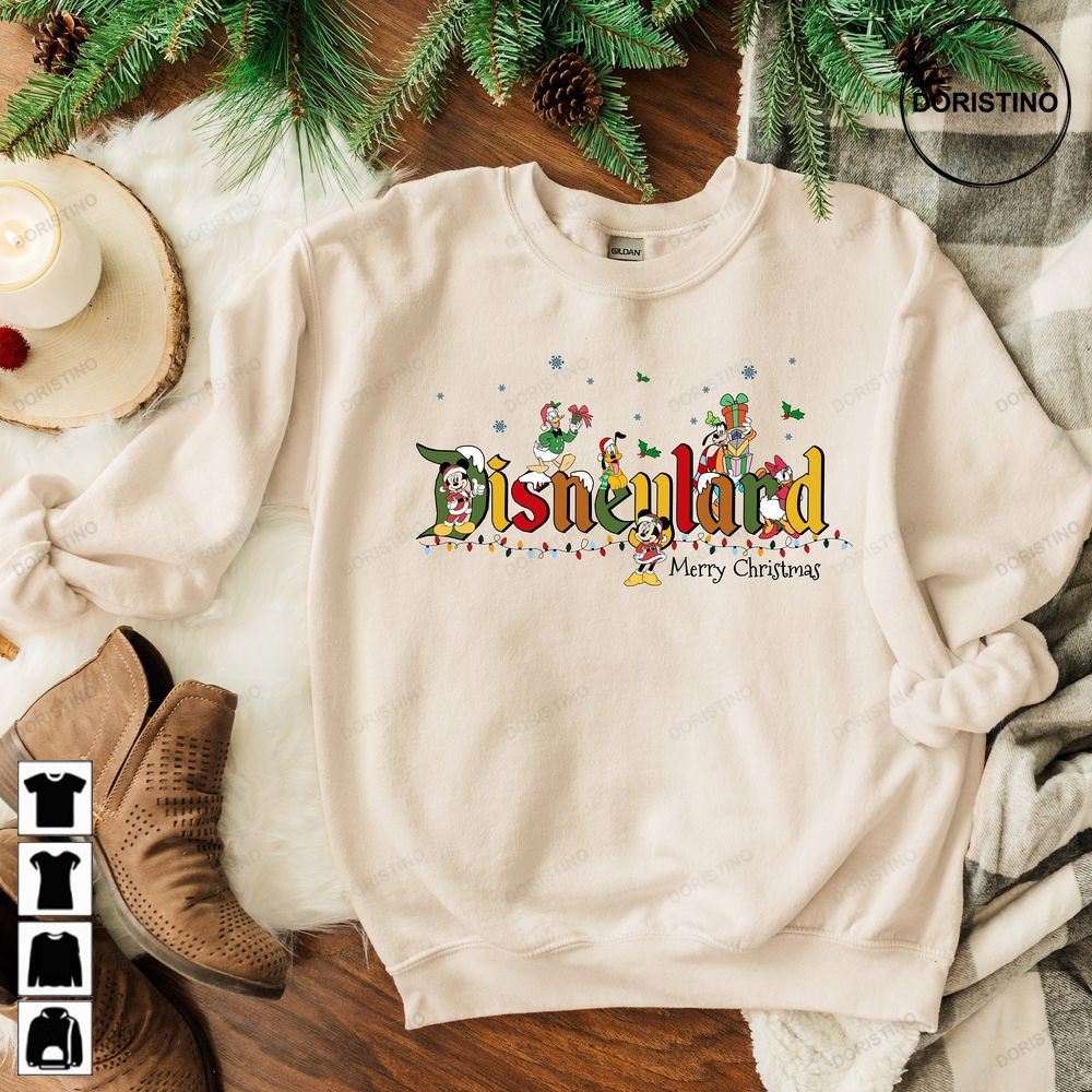 Retro Disneyland Christmas Mickey's Tree Farm Crewneck Mickey And Friends Christmas Christmas Disney Family Disney Rnmyq Awesome Shirts