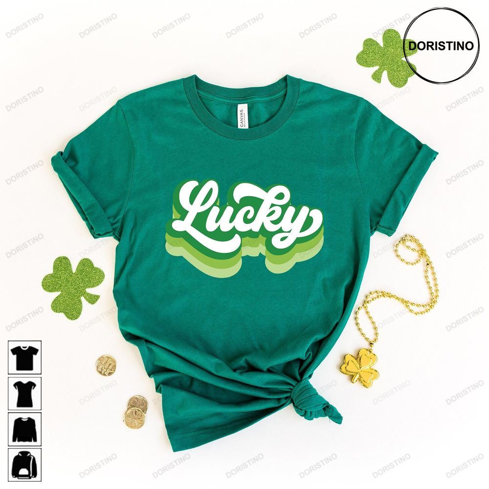 Retro Lucky Retro St Patricks Day Lucky St Patricks Day Cute St Pattys Retro Groovy St Pattys Funny St Limited Edition T-shirts