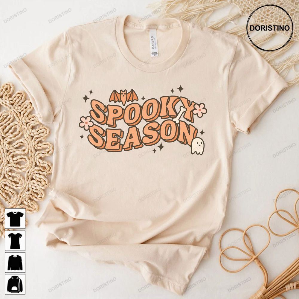 Retro Spooky Season Gift For Halloween Boho Halloween Vintage Fall Spooky Season Clothing Halloween Trending Style