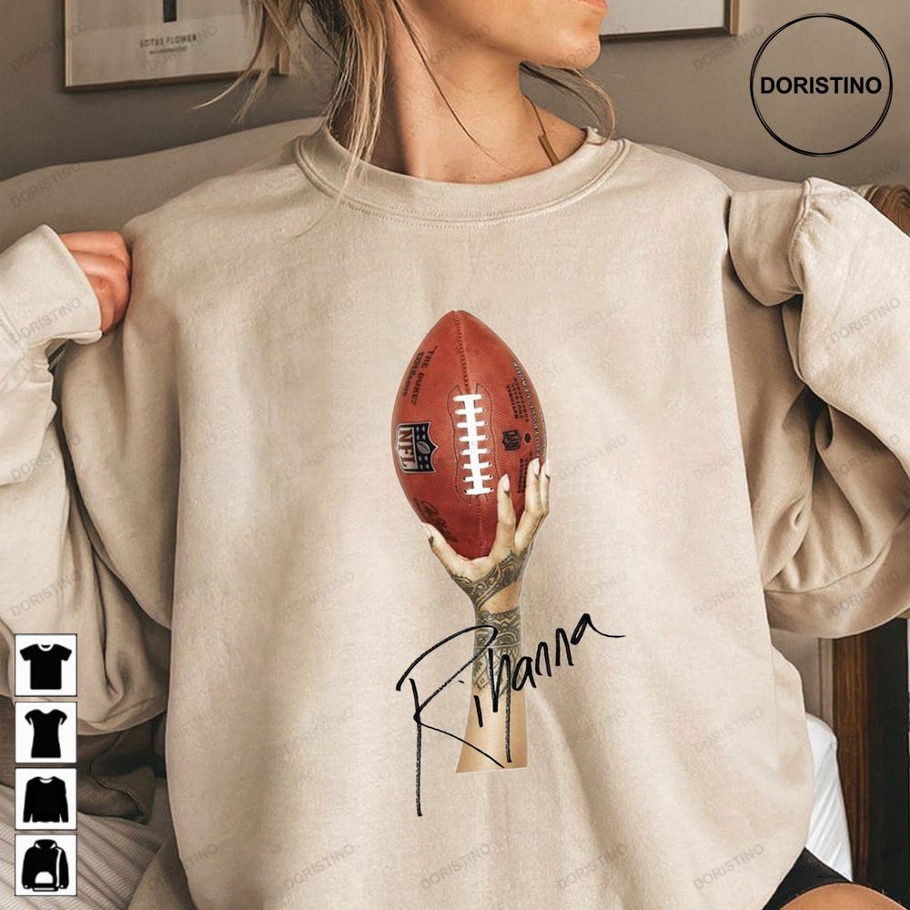 Rihanna Supper Bowl 2023 Rihanna Rihanna Football Super Bowl 2023 Tee Football Game Day Funny Football Trending Style