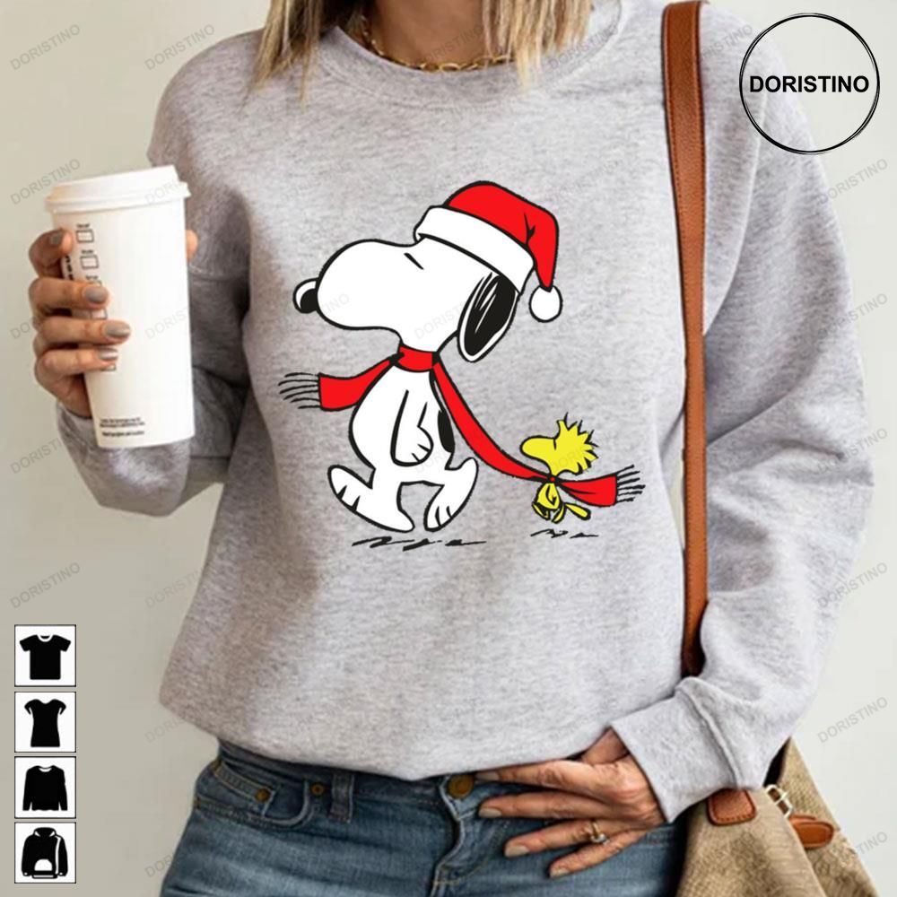 Cute Snoopy And Woodstock Christmas Awesome Shirts