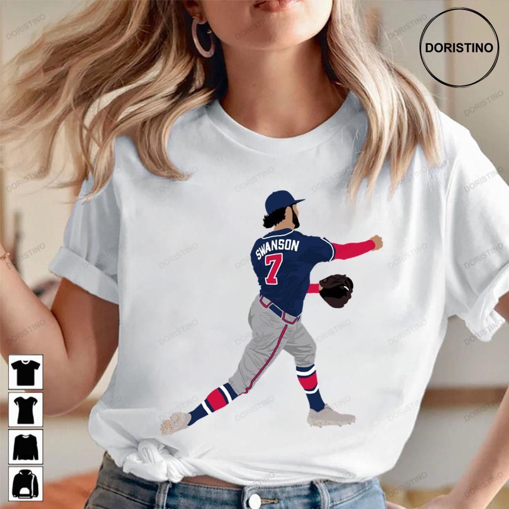 Dansby Swanson Player Number 7 Baseball Limited Edition T-shirts