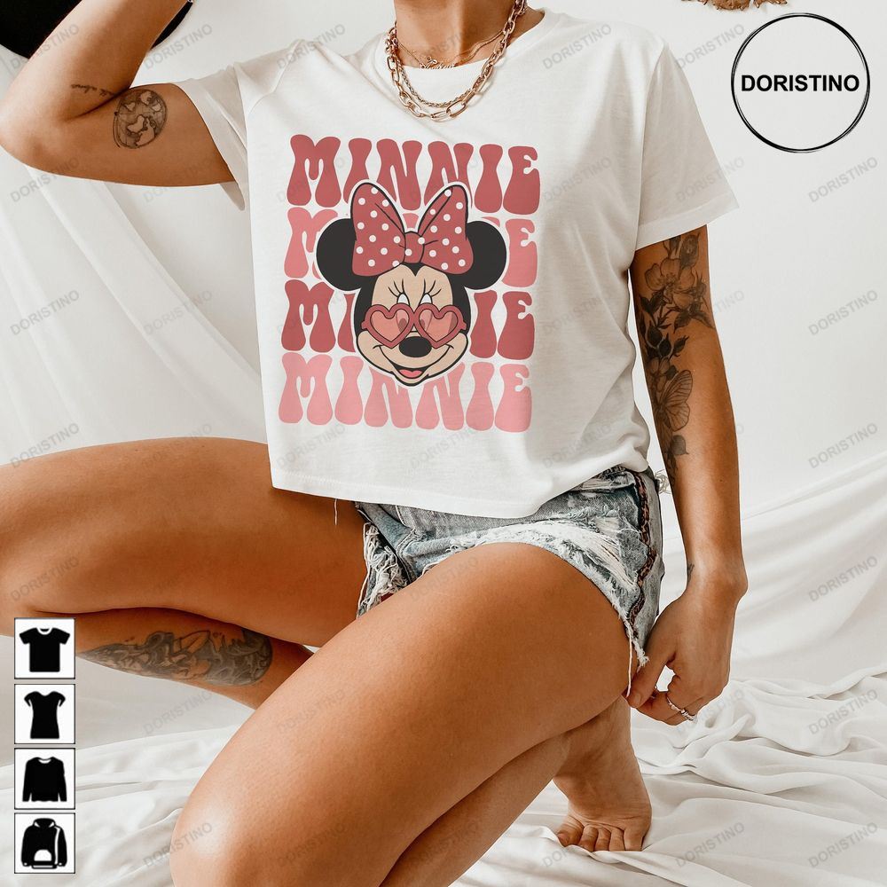 Minnie Valentine Crop Mickey Valentine Crop Top Minnie Limited Edition T-shirts