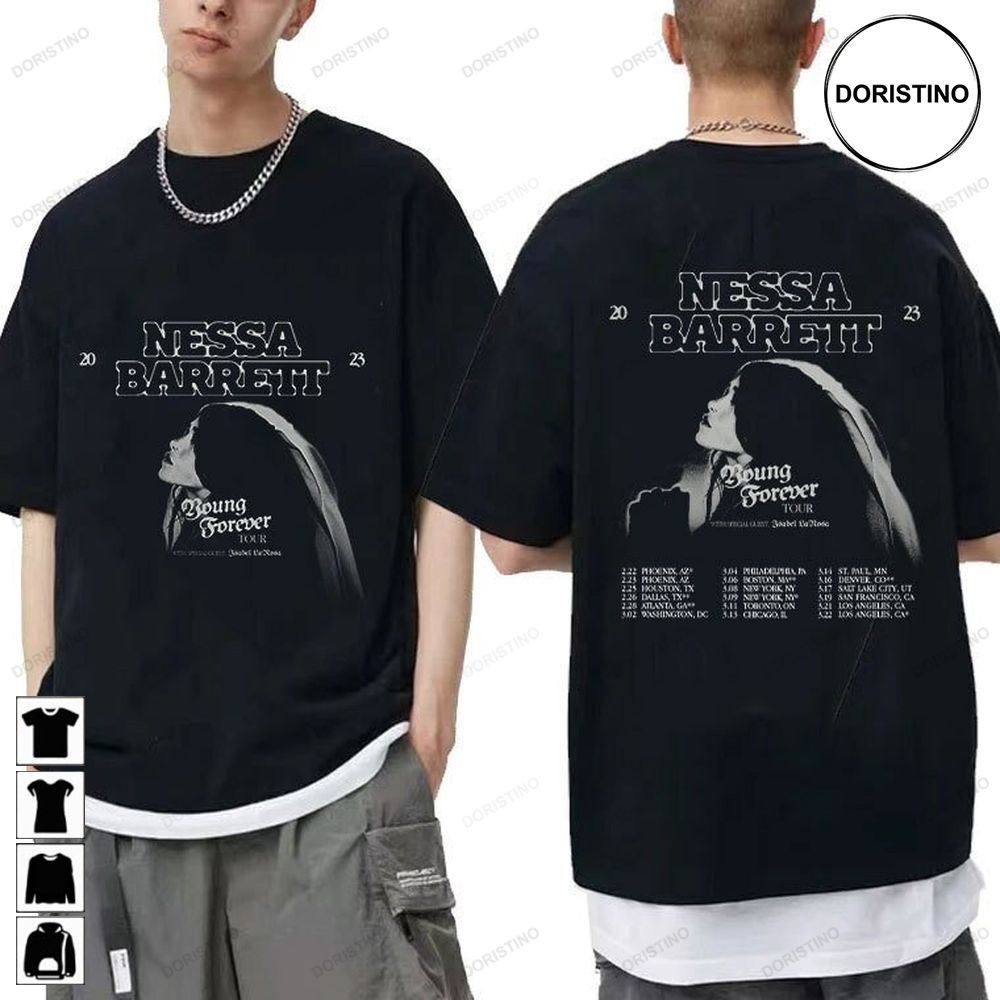 Nessa Barrett Young Forever Tour 2023 Nessa Barrett Fan Art Limited Edition T-shirts