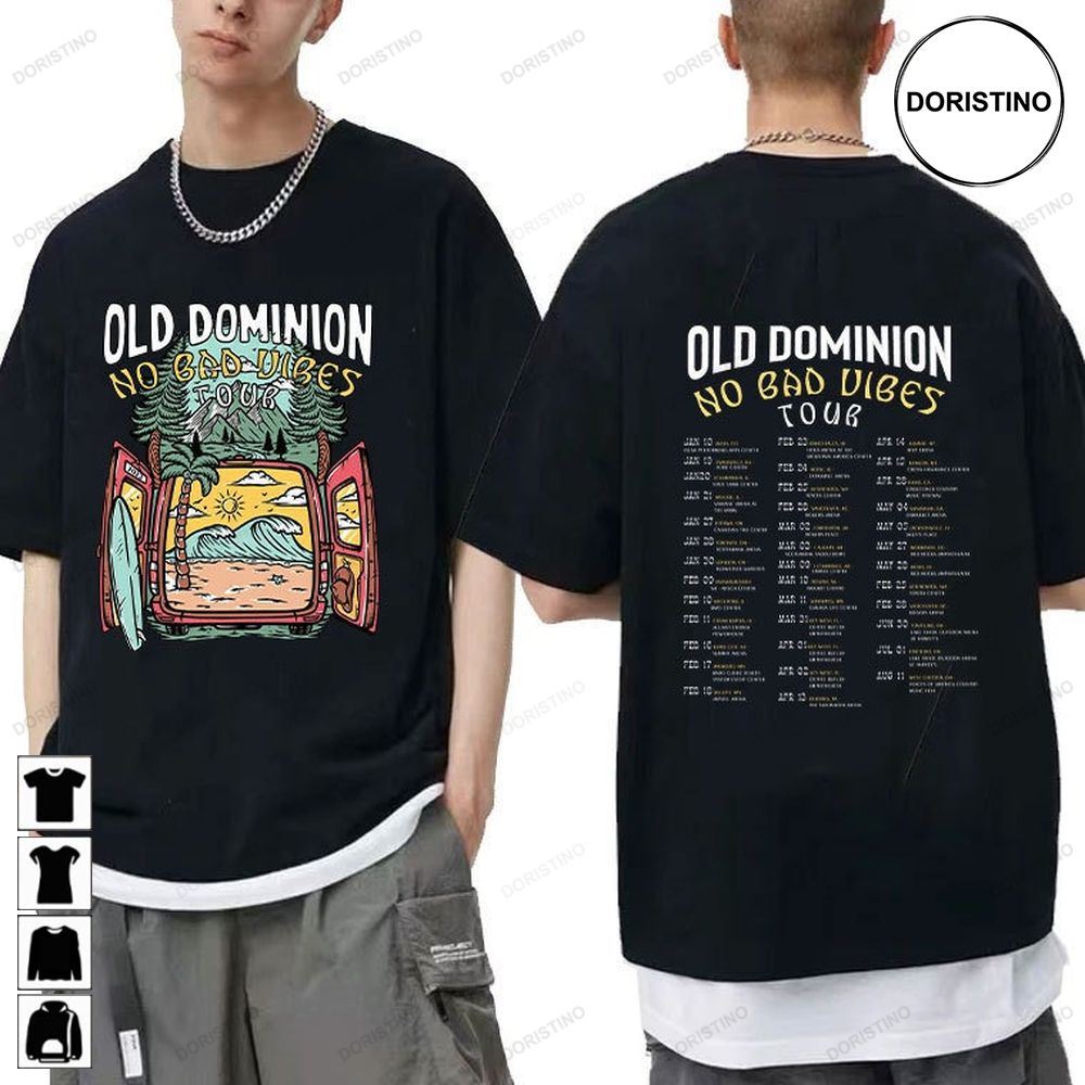 Old Dominion 2023 Tour Old Dominion No Bad Vibes Tour Awesome Shirts