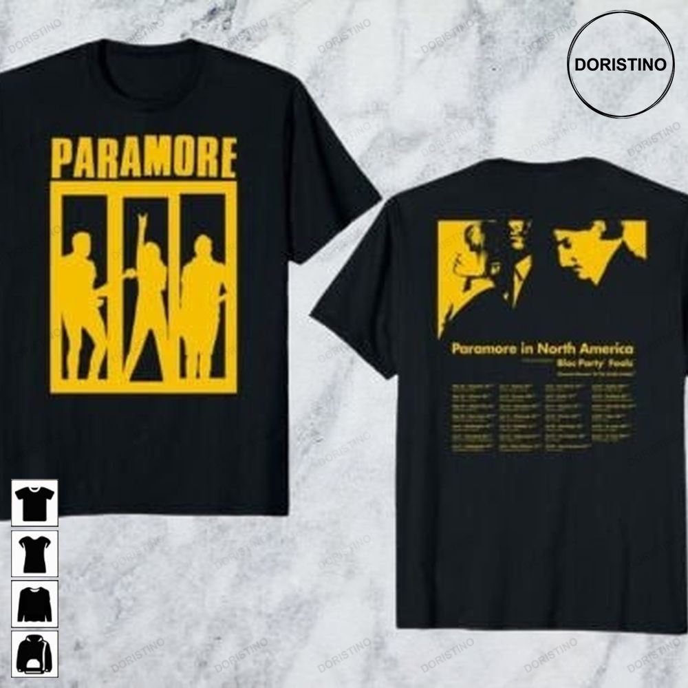 Paramore Tour Dates 2023 2-sides Print Outfit Paramore In Limited Edition T-shirts