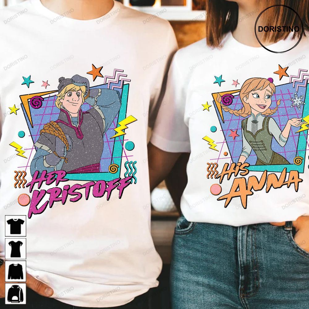 Retro 90s Frozen His Anna And Her Kristoff Disney Trending Style