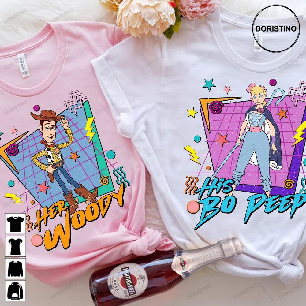 Retro 90s Toy Story Couples Woody And Bo Peep Woody Trending Style