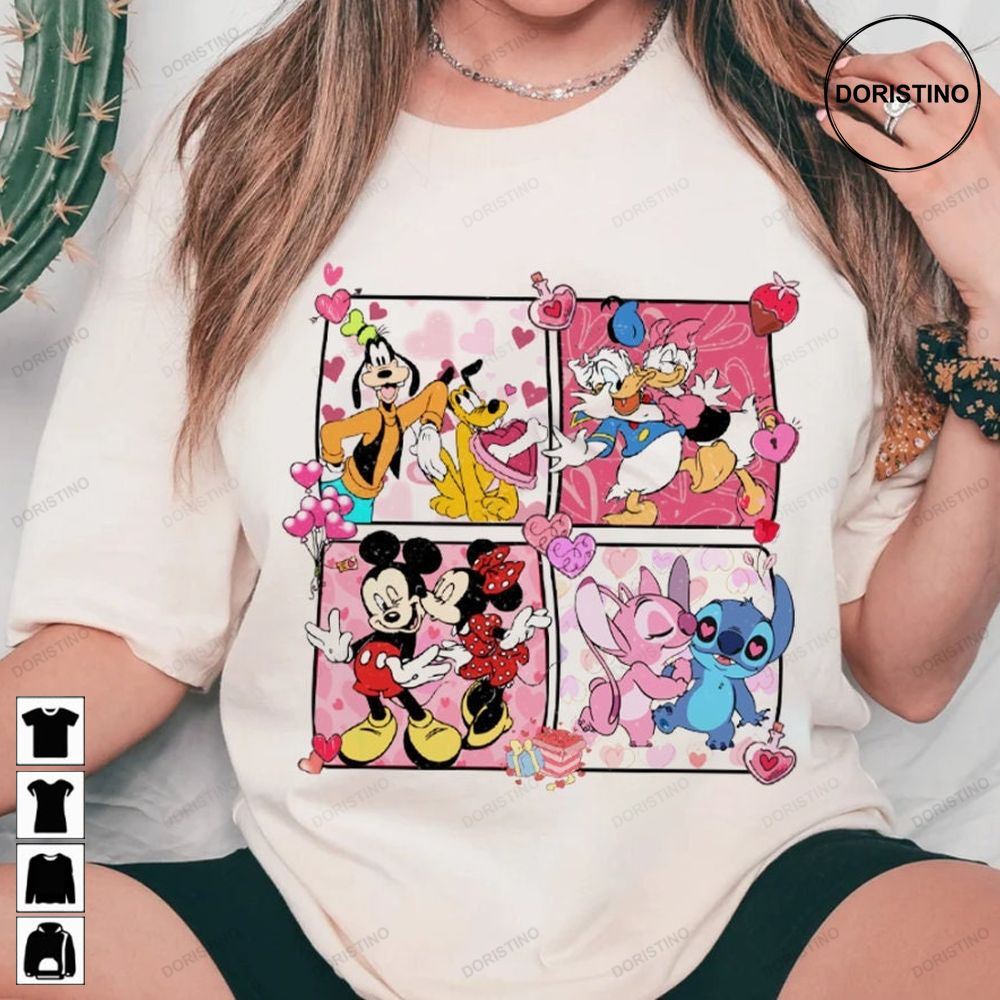 Retro Disney Valentine Mickey Minnie Valentine Limited Edition T-shirts