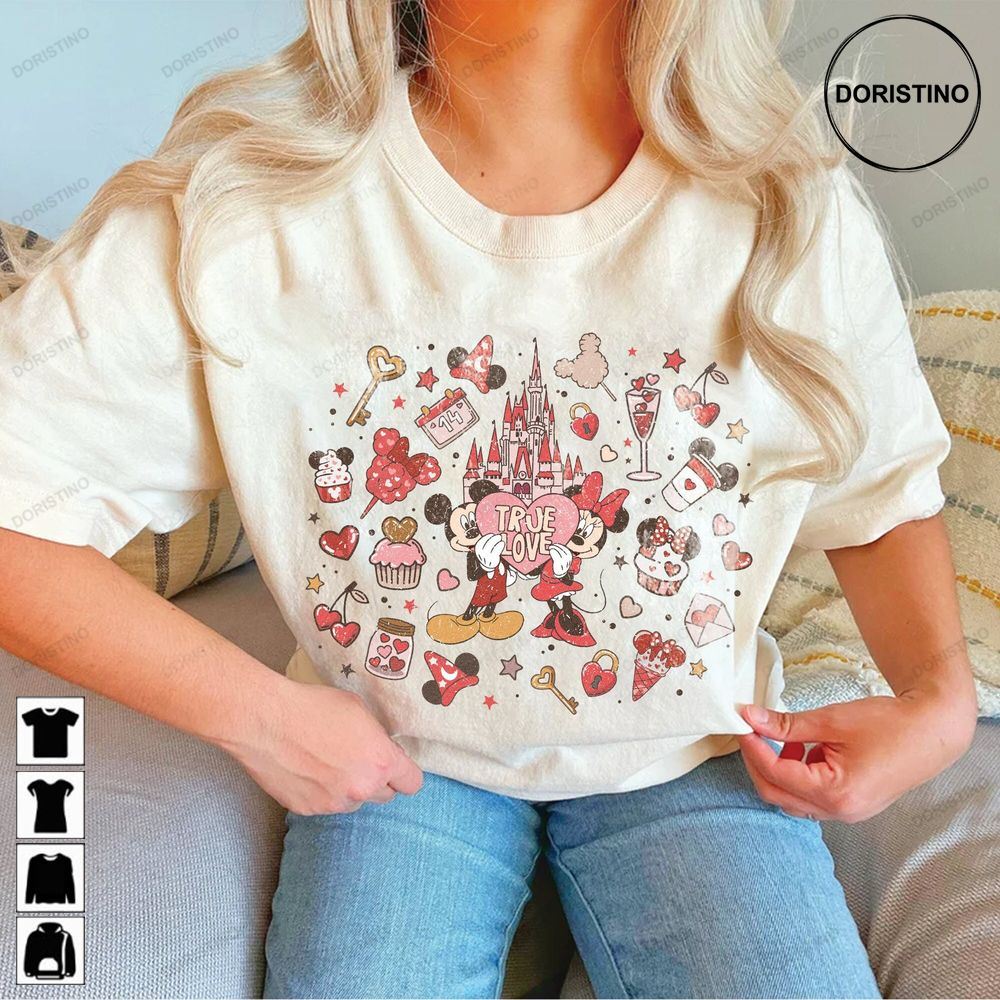 Retro Disney Valentine Retro Disney Mickey Minnie Limited Edition T-shirts