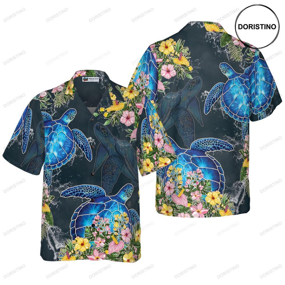 Floral Sea Turtle Limited Edition Hawaiian Shirt