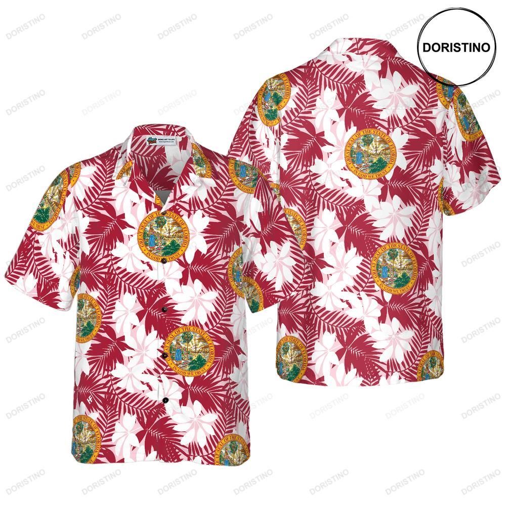Florida Flag Seamless Pattern Usa Limited Edition Hawaiian Shirt