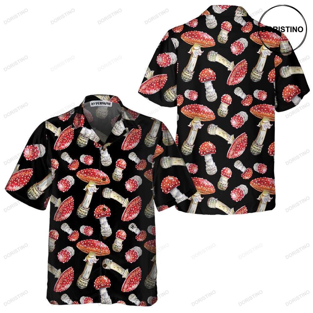 Fly Agaric Mushroom Red Mushroom Prin For Men Women Limited Edition Hawaiian Shirt