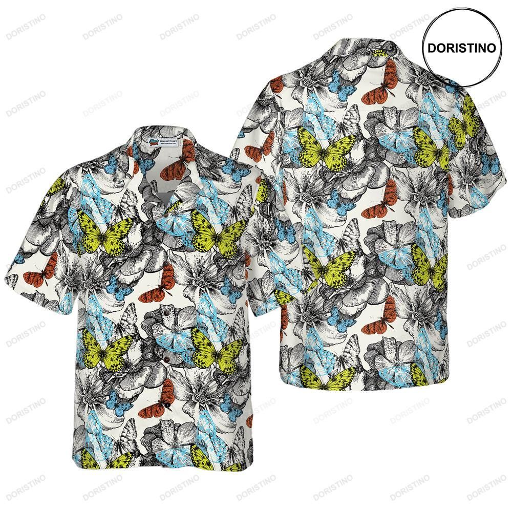 Flying Butterflies For Men Limited Edition Hawaiian Shirt