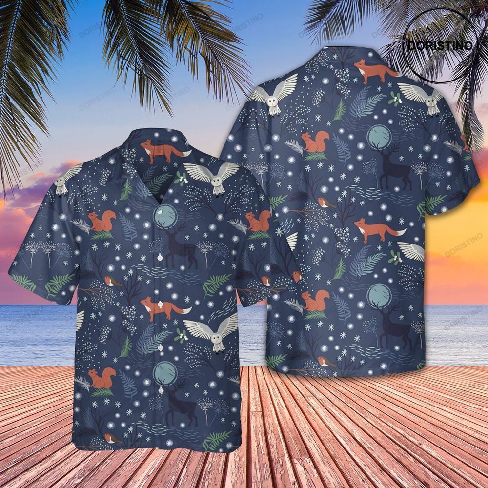 Fox And Spring Flower Vintage Beach Hawaiian Shirt