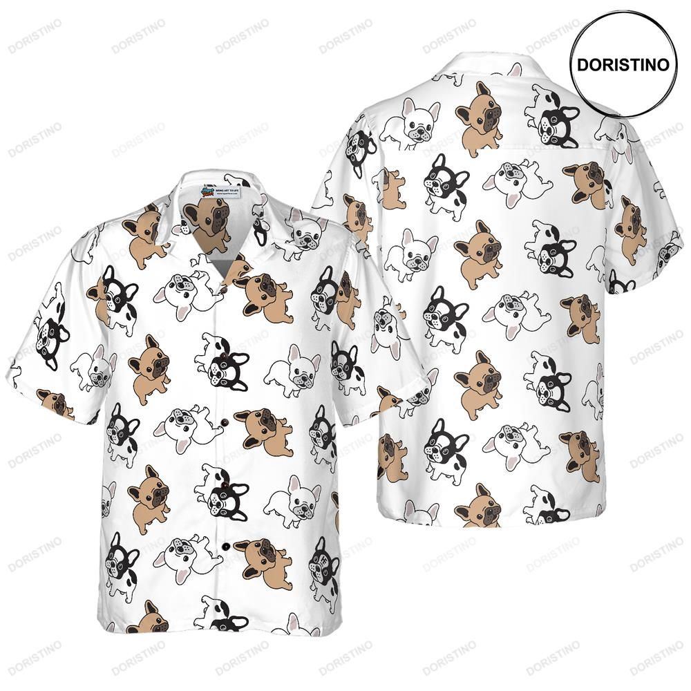 French Bulldog Pattern Hawaiian Shirt