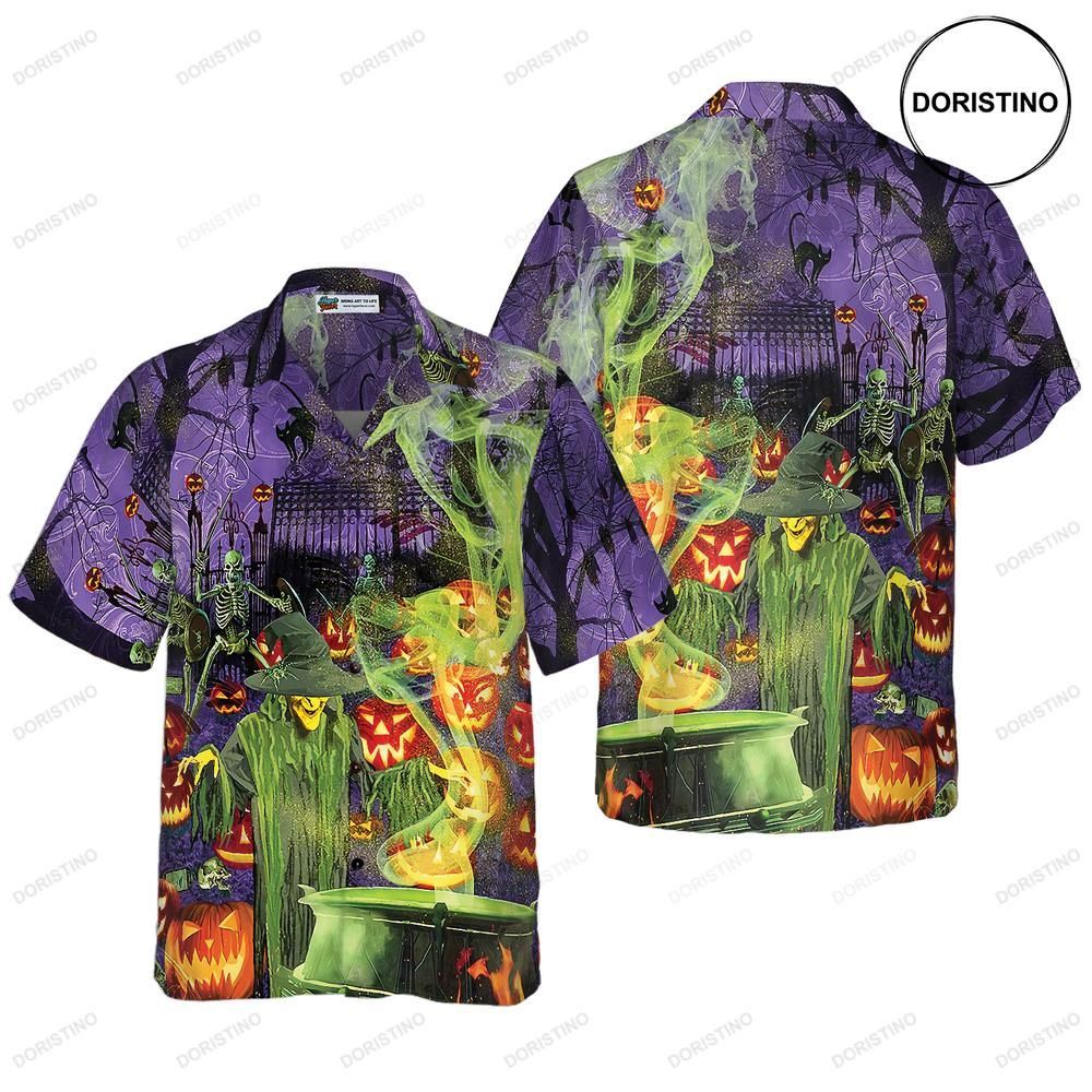 Fright Night Witch Hour Halloween Limited Edition Hawaiian Shirt