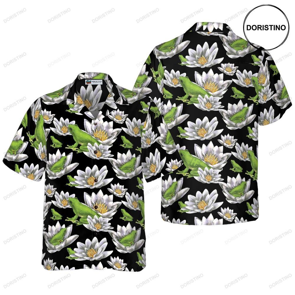 Frogs With Water Lilies Limited Edition Hawaiian Shirt