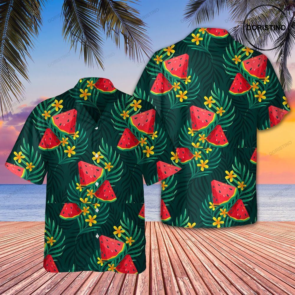 Fruit Summer Time For Watermelon Tropical Hawaiian Shirt
