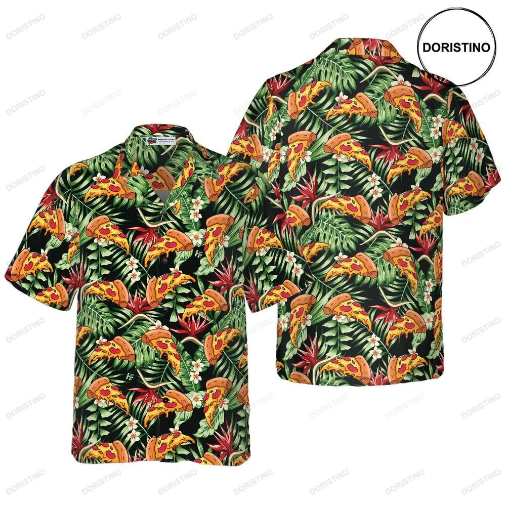 Funky Tropical Pizza For Men Limited Edition Hawaiian Shirt