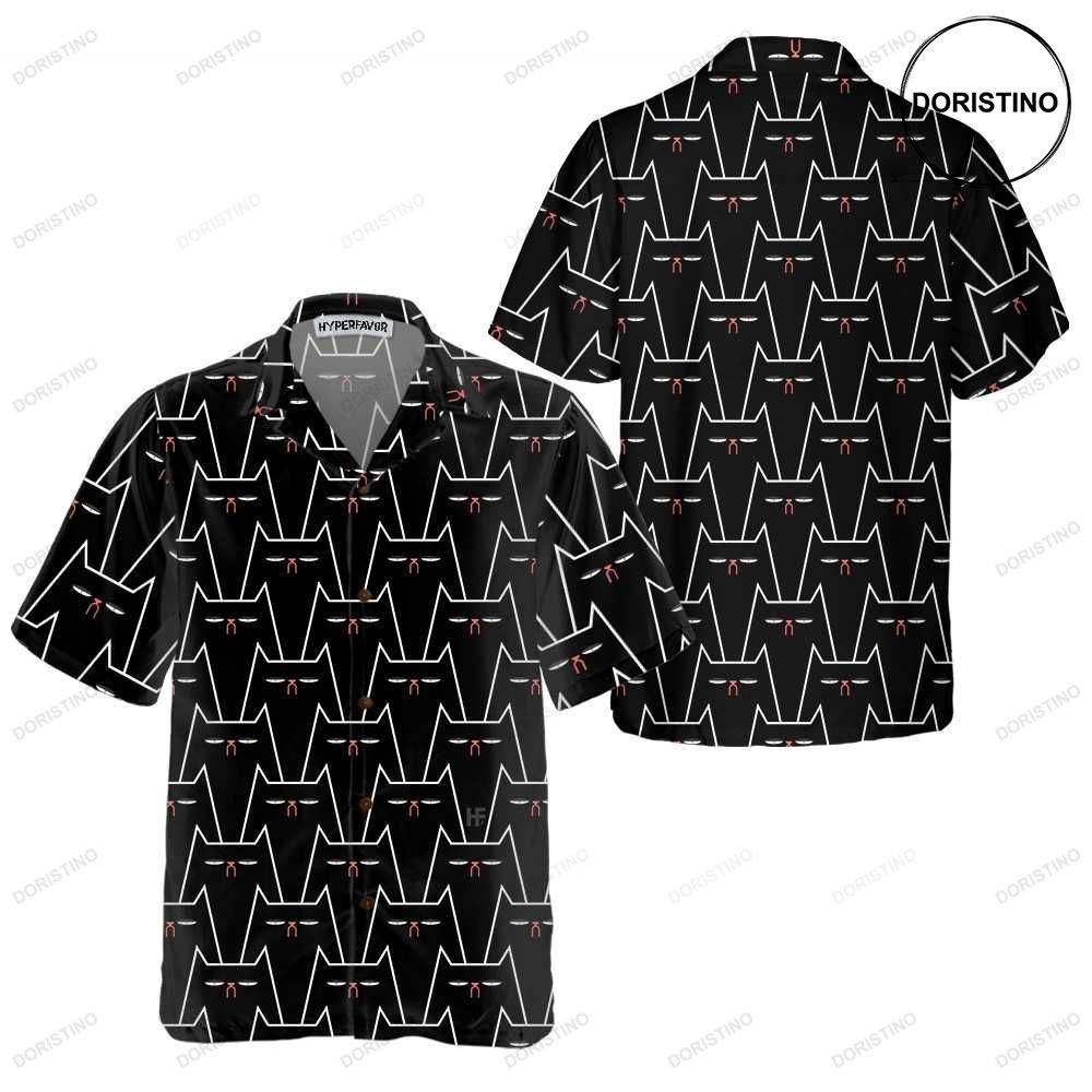 Funny Black Cat Pattern Funny Black Ca For Adults Cat Themed Gift For Cat Love Limited Edition Hawaiian Shirt