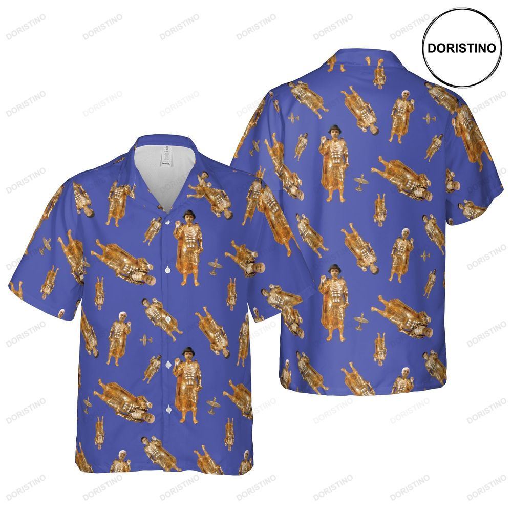 Funny Golden Statue Pattern Limited Edition Hawaiian Shirt