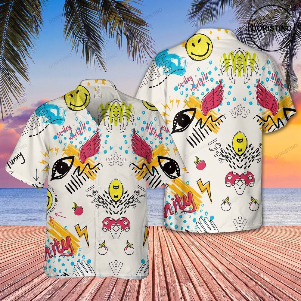 Funny Hawaii Smiley Faces Beach Hot Summer Hawaiian Shirt
