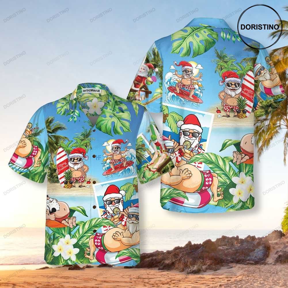 Funny Santa Claus In Aloha Santa Claus Best Gift For Christmas Limited Edition Hawaiian Shirt