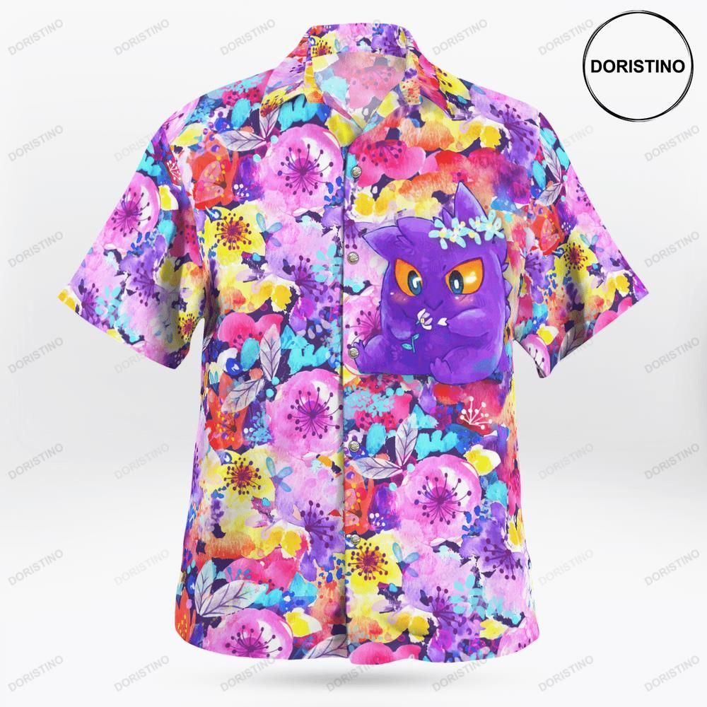 Gengar Summer Flowers Pokemon Awesome Hawaiian Shirt