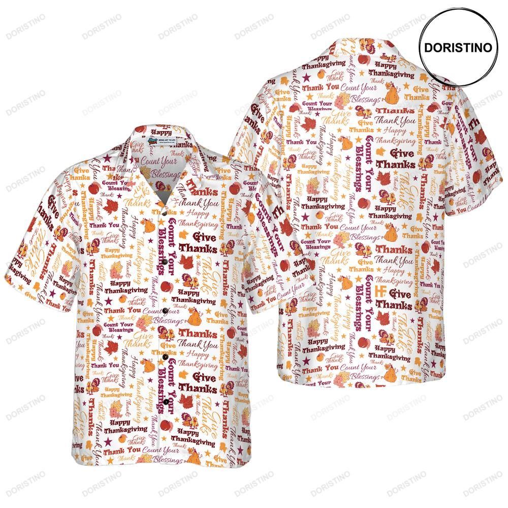 Give Thanks For Thanksgiving Day Limited Edition Hawaiian Shirt