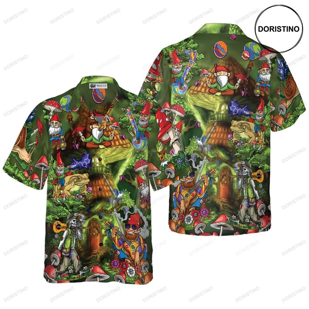 Gnome Hippie Hawaiian Shirt