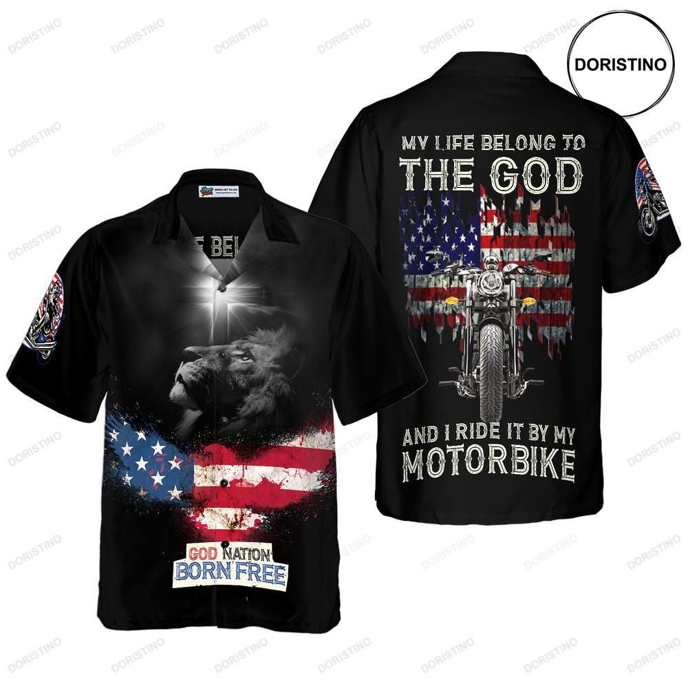 God Nation Born Free Hawaiian Shirt