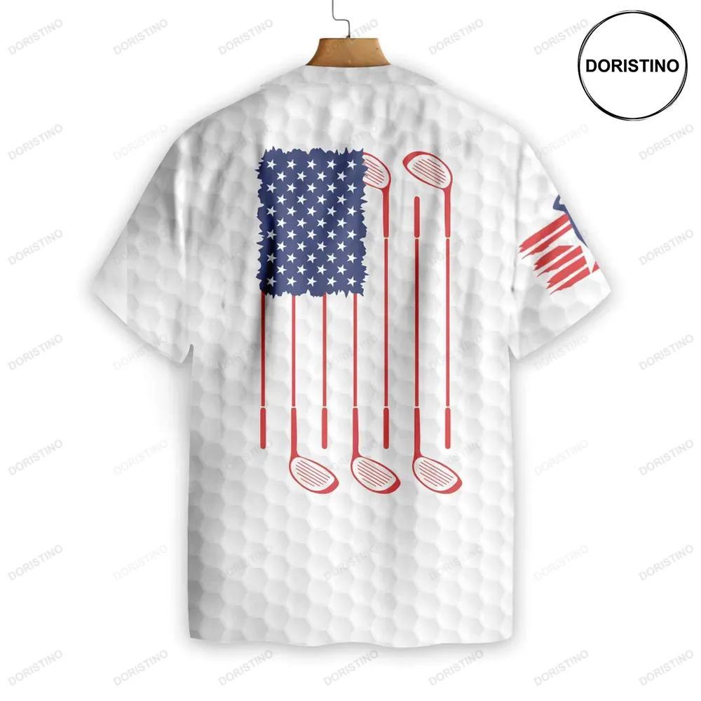 Golf American Flag Awesome Hawaiian Shirt