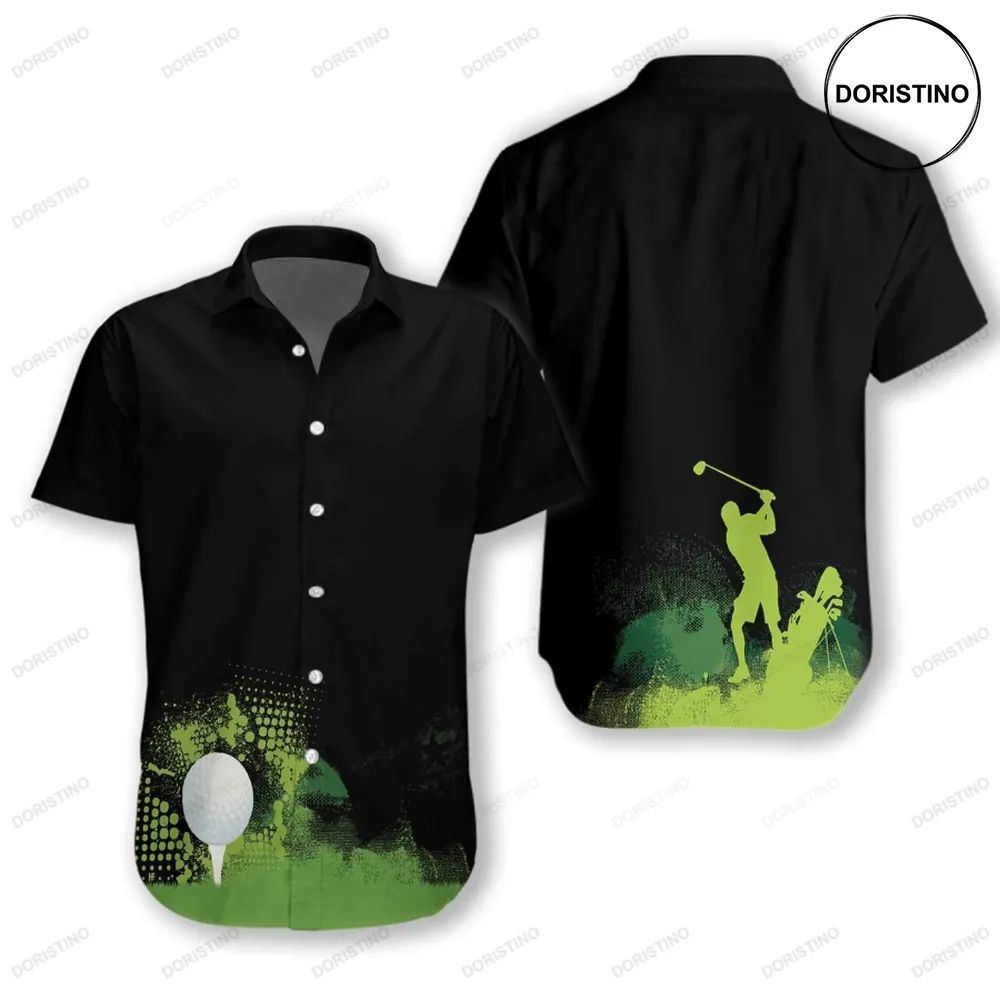 Golf Grunge Graphic Hawaiian Shirt