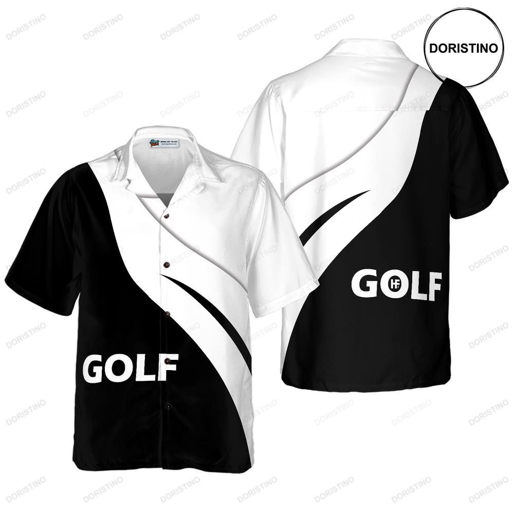Golf Vt Black And White Awesome Hawaiian Shirt