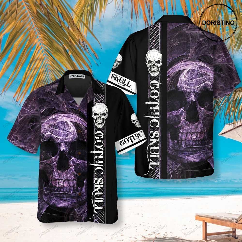 Gothic Skull Cool Skull Black For Men And Women Limited Edition Hawaiian Shirt